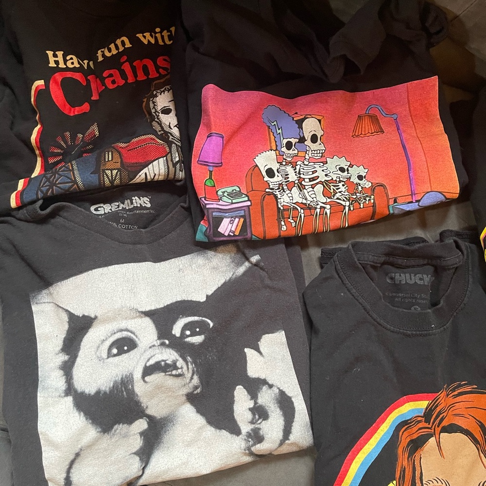 Horror movie tee shirts , pants lot